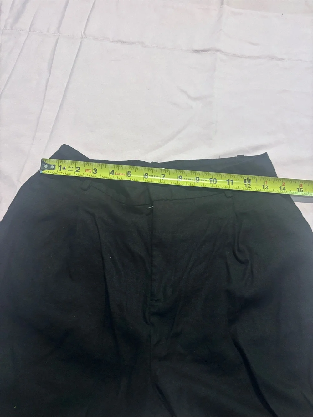 Zara Black Cropped barrel Leg linen blend Pants
